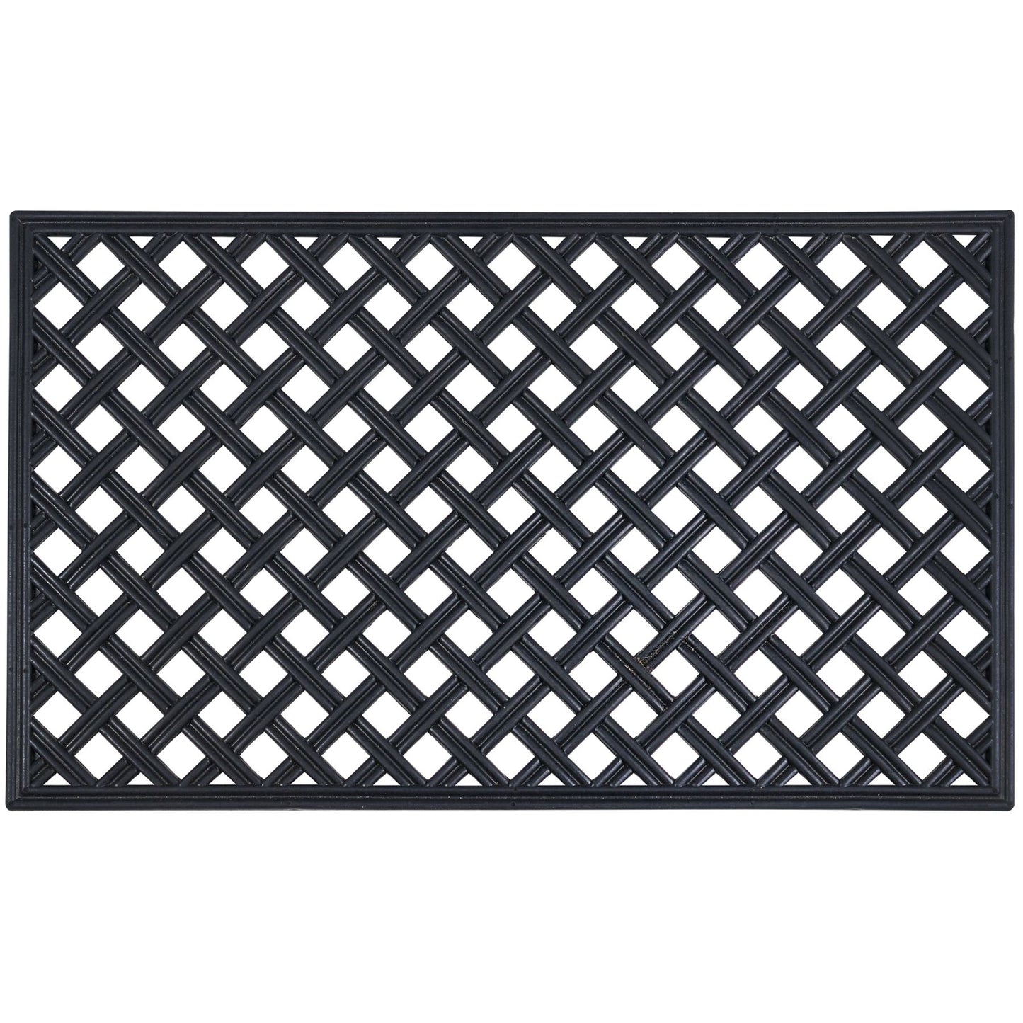 Traditional Elegance Wrought Iron Rubber Mat 18x30 - Lattice