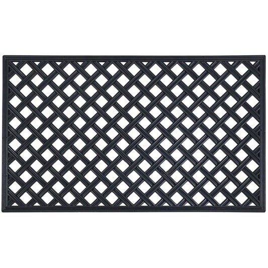 Traditional Elegance Wrought Iron Rubber Mat 18x30 - Lattice