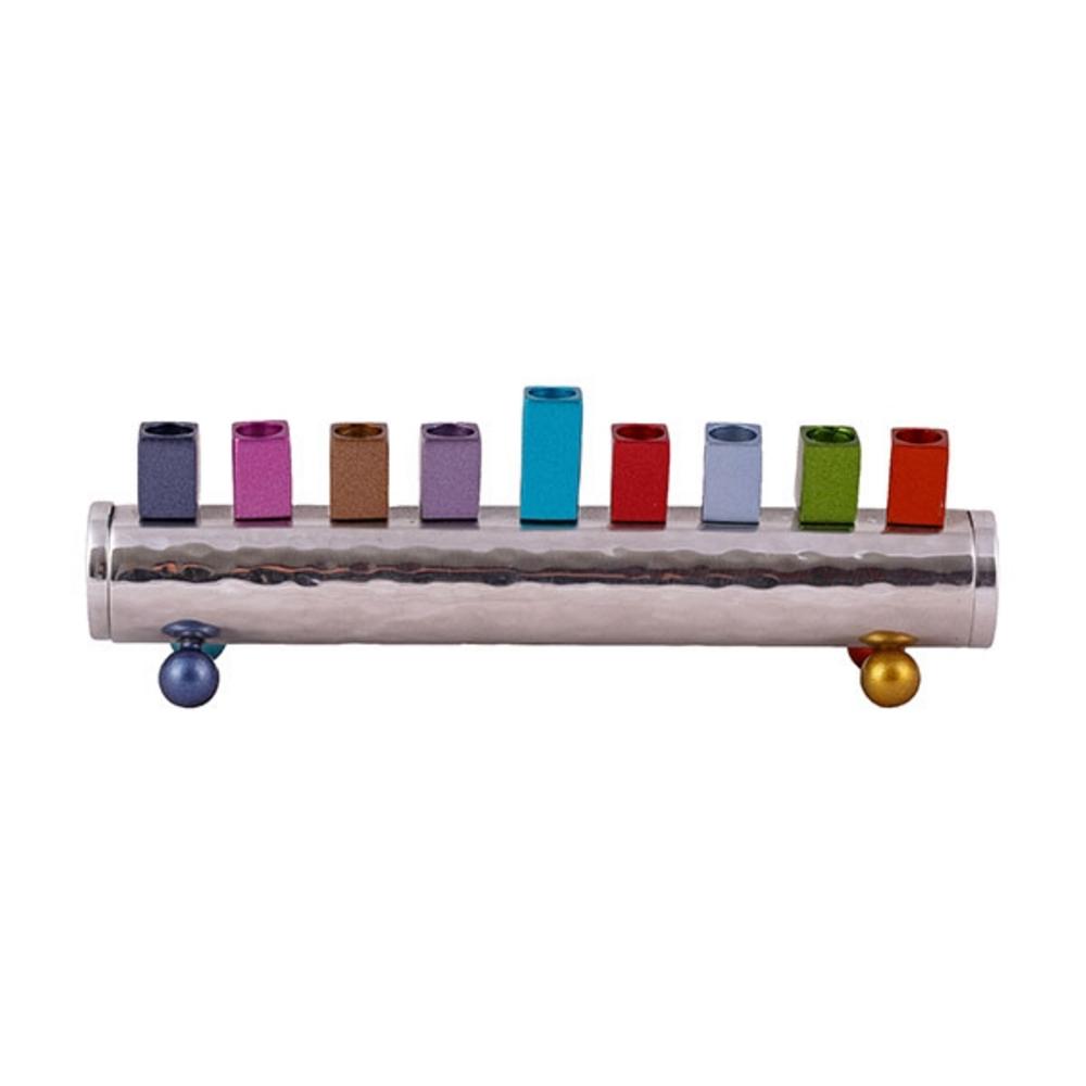 Ben&Jonah Chanukah Menrorah - Round Strip - Small - Multicolor - 7.5" x 2.5" x 1.5"