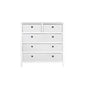Traditional Elegance EZhome Foldable Furniture Split Drawer Single Dresser 31” x 31” x 19” - White