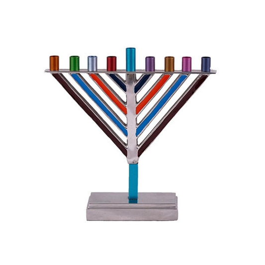 Ben&Jonah Small Chanukah Menorah - Chabad - Multicolor  7.5" x 6.4" x 2"