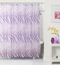 Royal Bath Purple Zebra PEVA Non-Toxic Shower Curtain - 72" x 72"with 12 Matching Roller Hooks