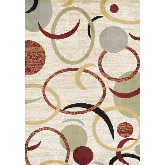 Traditional Elegance Toscano Collection Area Rug - Circles