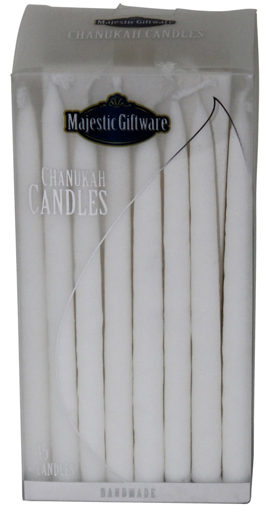Ben&Jonah Chanukah Candles - Premium Collection - 45 Pack - White - 5"