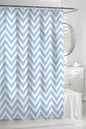 Royal Bath 100% Cotton Shower Curtain (72" x 72") Aqua/White Chevron