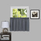 Traditional Elegance Fionna 58x24 Window Curtain Tier Pair  - Grey