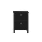 Traditional Elegance EZhome Foldable Furniture 2 Drawer Night Stand 22” x 16” x 19” - Black