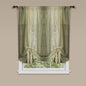 Traditional Elegance Ombre Window Curtain Tie Up Shade 50x63 - Sage