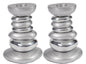 Ben and Jonah Sabbath/Shabbos Metal Candlesticks - Anodized Aluminum Stone Tower Candlesticks - Silver - 4.5" x 2.5" x 3.3"