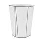 Royal Bath Contempo Art Porcelain Wastebasket 10"H x 8"W x 7"D