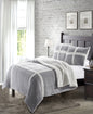 Simple Elegance by Ben&Jonah 3 Piece Queen Size Flannel Blanket Set with Sherpa Backing (90" x 90") - Grey