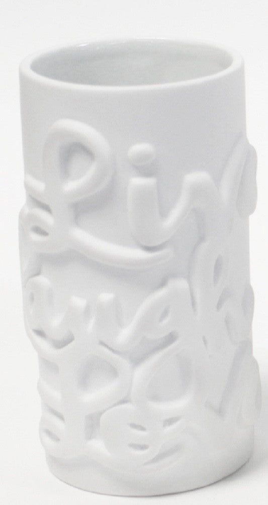 Royal Bath Live Laugh Love Resin Tumbler (4.5"H x 2.5"Dia)