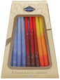 Ben&Jonah Safed Chanukah Candles - 45 Pack - Blue/Red/Orange - 6"