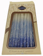 Ben&Jonah Safed Chanukah Candles - 45 Pack - Blue/White - 6"