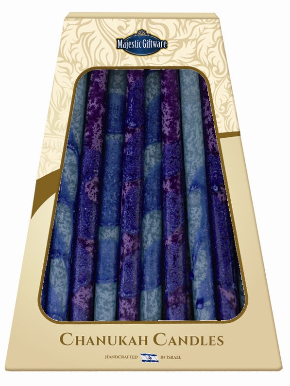 Ben&Jonah Safed Chanukah Candles - 45 Pack - Blue/Purple - 6"