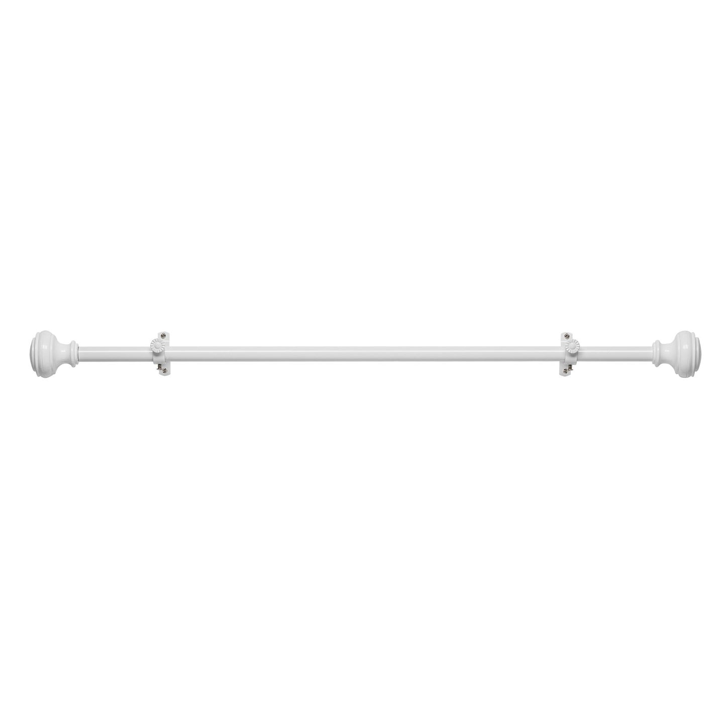 Traditional Elegance Decorative Rod & Finial Yorkshire White 28-48
