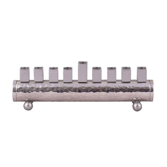 Ben&Jonah Chanukah Menrorah - Round Strip - Small - Natural -  7.5" x 2.5" x 1.5"