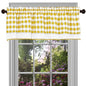 Traditional Elegance Buffalo Check Window Curtain Valance - 58x14 - Yellow