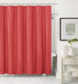 Royal Bath 2 in 1 Fabric Front Shower Curtain with Peva Non-Toxic Liner Backing - Red (72" x 72")
