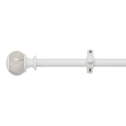 Traditional Elegance Decorative Rod & Finial Luna White 28-48