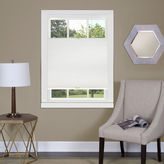 Traditional Elegance Top Down-Bottom Up Cordless Honeycomb Cellular Shade 23x64 White