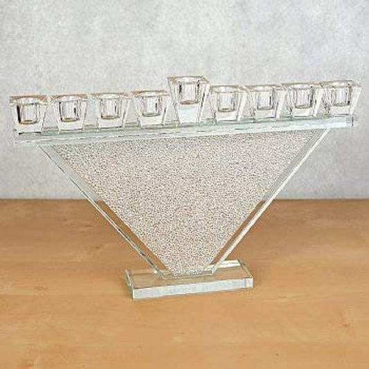 Ben&Jonah Elegant Crystal Menorah-with Crystal Filler Decoration- 13" x 2" x 8 1/4"…