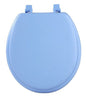 Traditional Elegance Elite 17 Inch Soft Standard Vinyl Toilet Seat - Light Blue