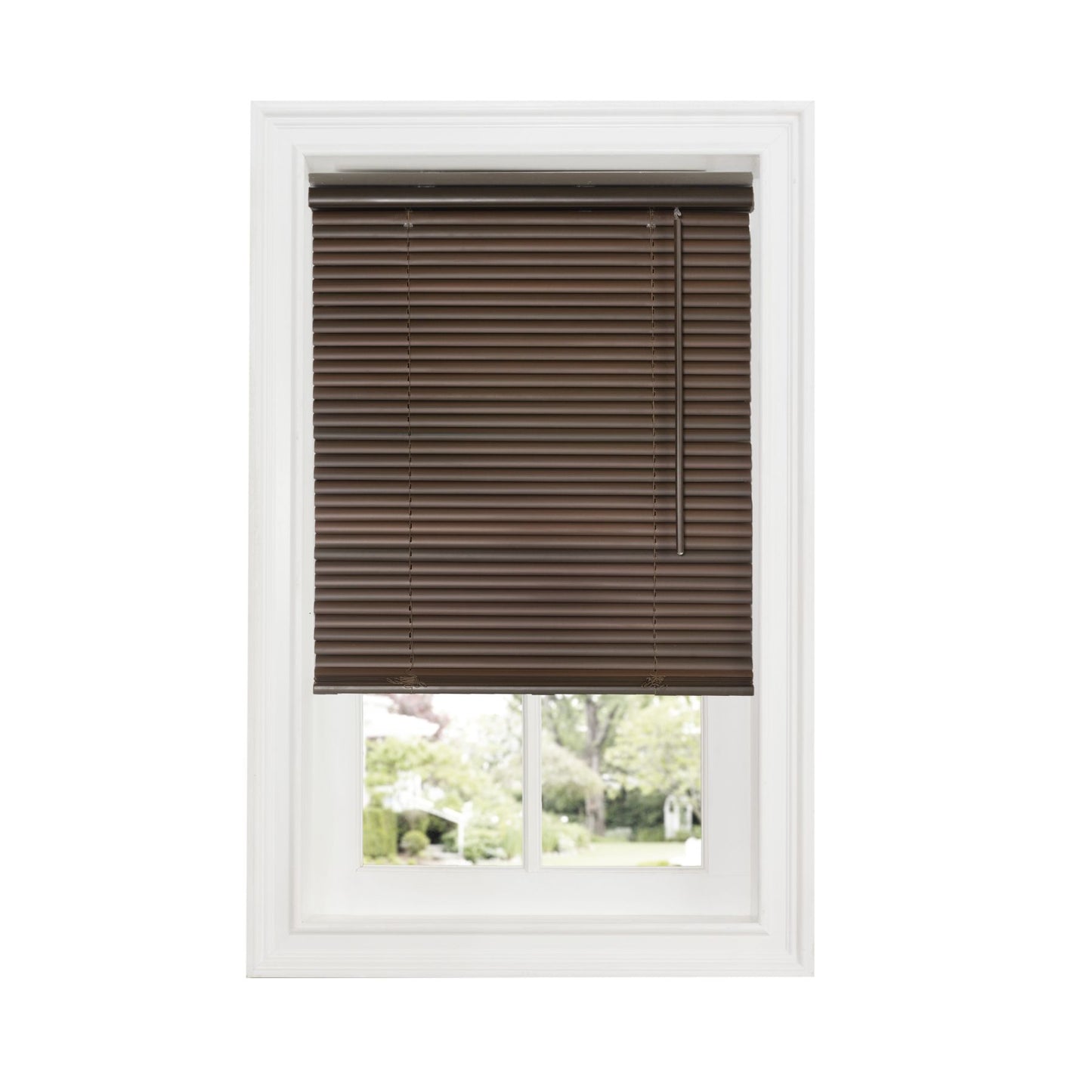 Traditional Elegance Cordless Anochecer Collection 1" Room Darkening Mini Blind 35x64 Mahogany