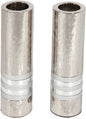 Ben and Jonah Sabbath/Shabbos Cylinder Shaped Hammered Candlesticks - Silver