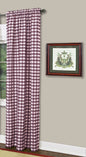 Traditional Elegance Buffalo Check Window Curtain Panel - 42x84 - Burgundy