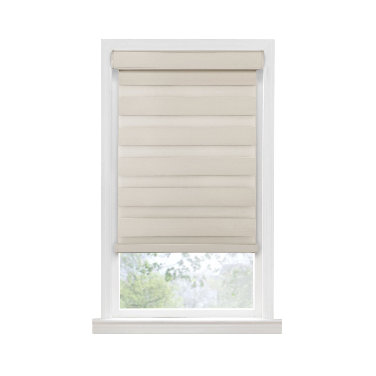 Traditional Elegance Cordless Sublime Room Darkening Double Layered Shade 23x72 - Tan