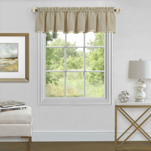 Traditional Elegance Olivia Window Curtain Valance 52x14 - Linen