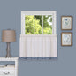 Traditional Elegance Provincial 58x24 Window Curtain Tier Pair  - Blue