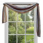 Traditional Elegance Ombre Window Curtain Scarf 50x144 - Chocolate