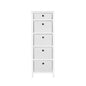 Traditional Elegance EZhome Foldable Furniture 5 Drawer Lingerie Chest 45” x 16” x 19” - White