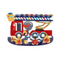 Ben&Jonah Children's Chanukah Menorah - Laser Cut - Hand Painted - Fire Truck  - 9" x 4" x 4.75"