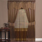 Traditional Elegance Halo 6 Piece Window Curtain Set - 56x84 - Taupe