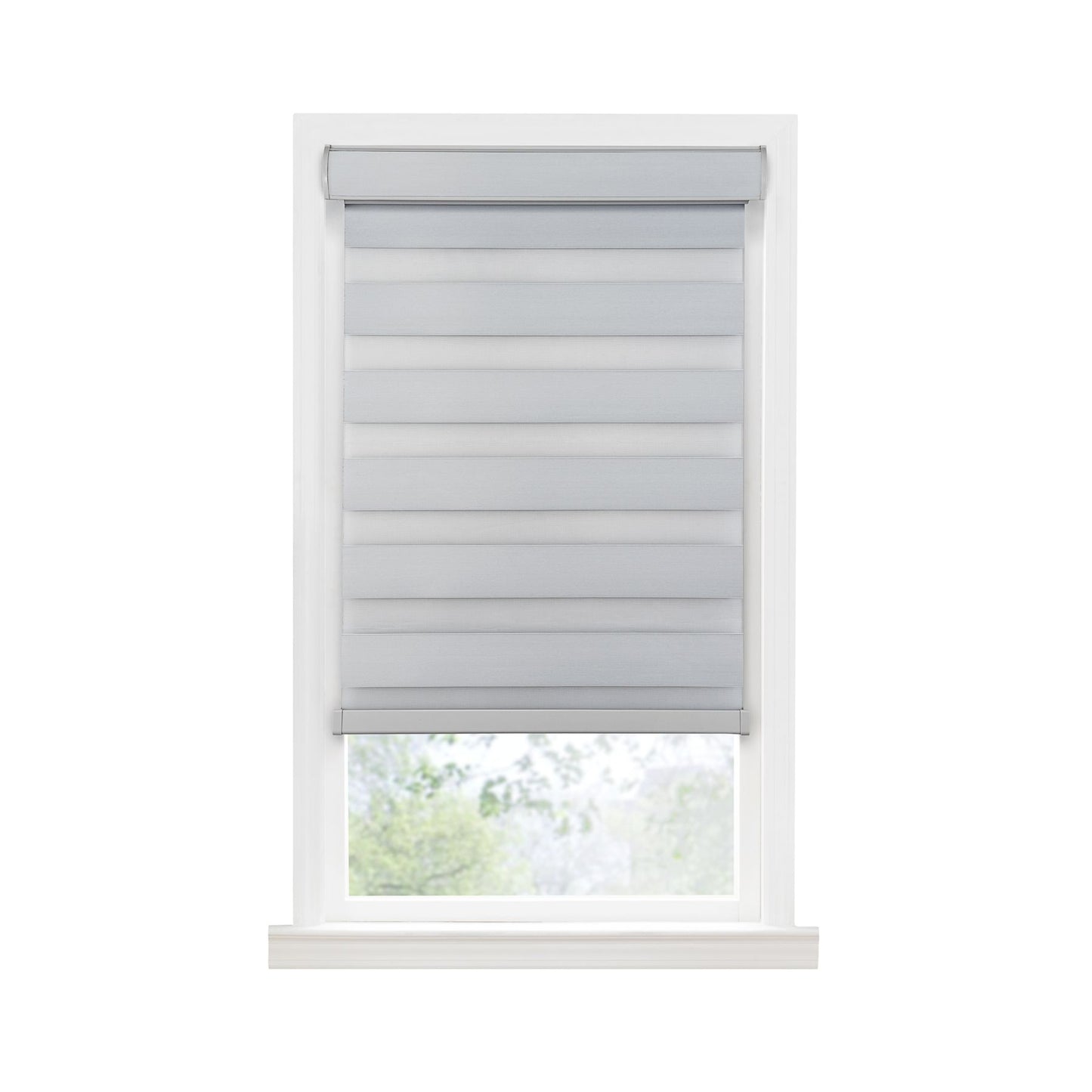 Traditional Elegance Cordless Sublime Room Darkening Double Layered Shade 35x72 - Oyster