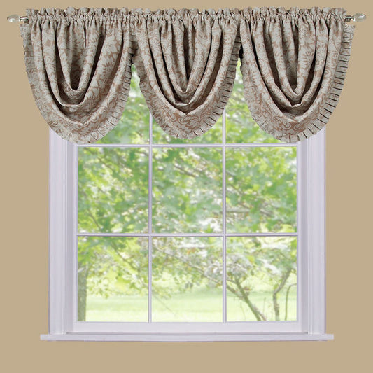 Traditional Elegance Sally Waterfall Valance - Tan