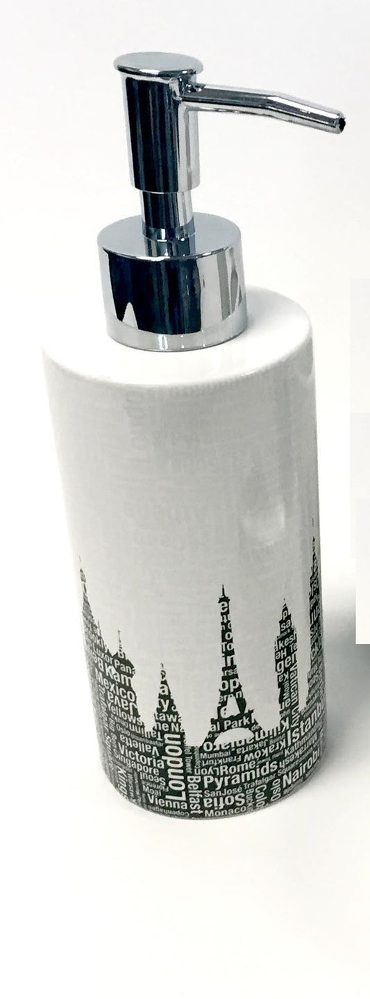 Royal Bath Metro Landmarks Lotion Dispenser / Soap Pump (8"H x 2.5"Dia)