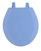 Traditional Elegance Elite 17 Inch Standard Wood Toilet Seat - Light Blue